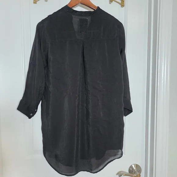 NWOT Johnny Was Black Cupro‎ Loose Boho Tunic Size Small - Picture 4 of 5